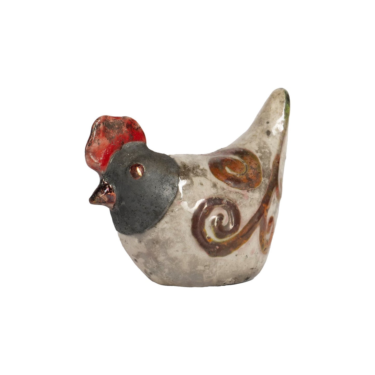 Pavoncella in Ceramica Raku - Artigianato Pasella