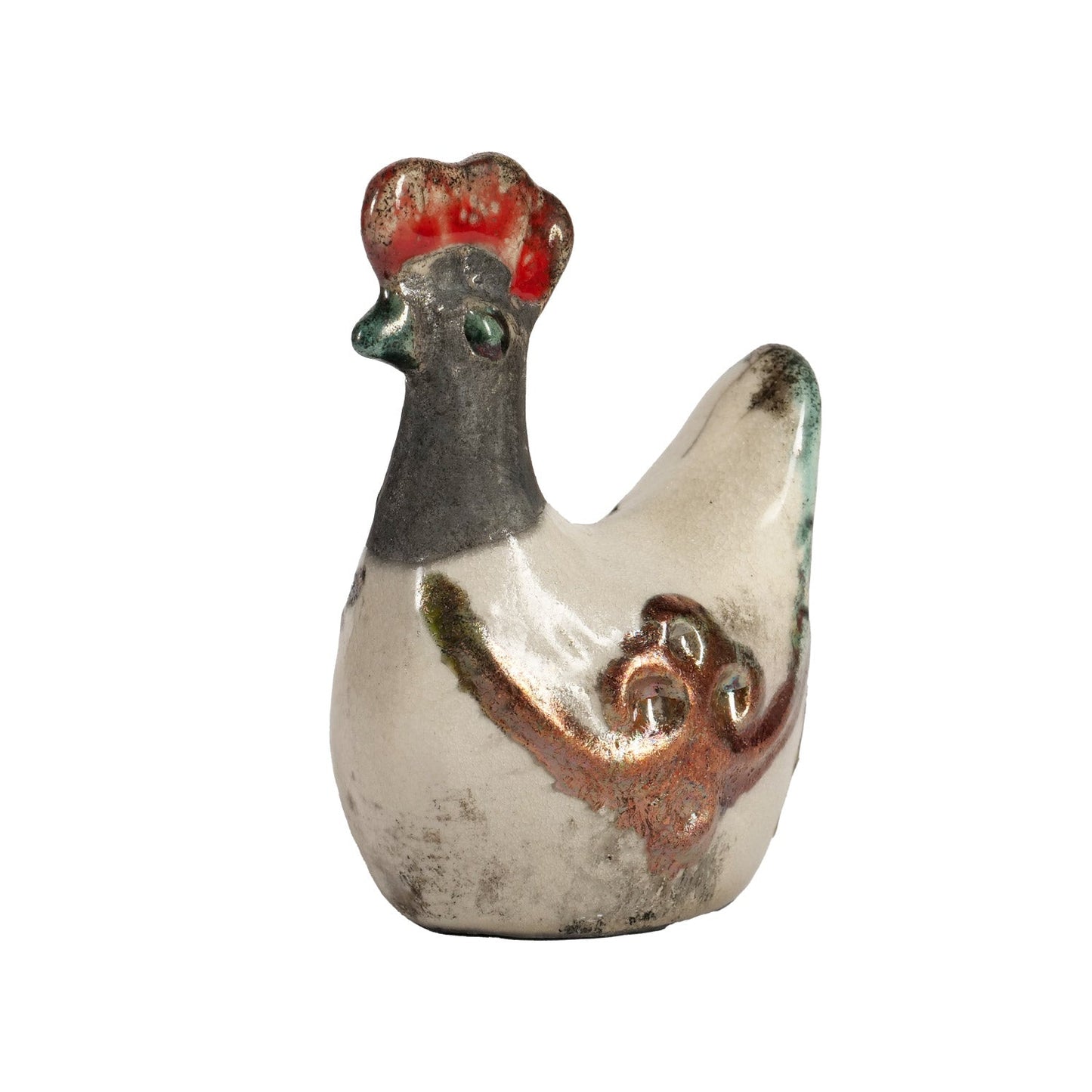 Pavoncella in Ceramica Raku - Artigianato Pasella