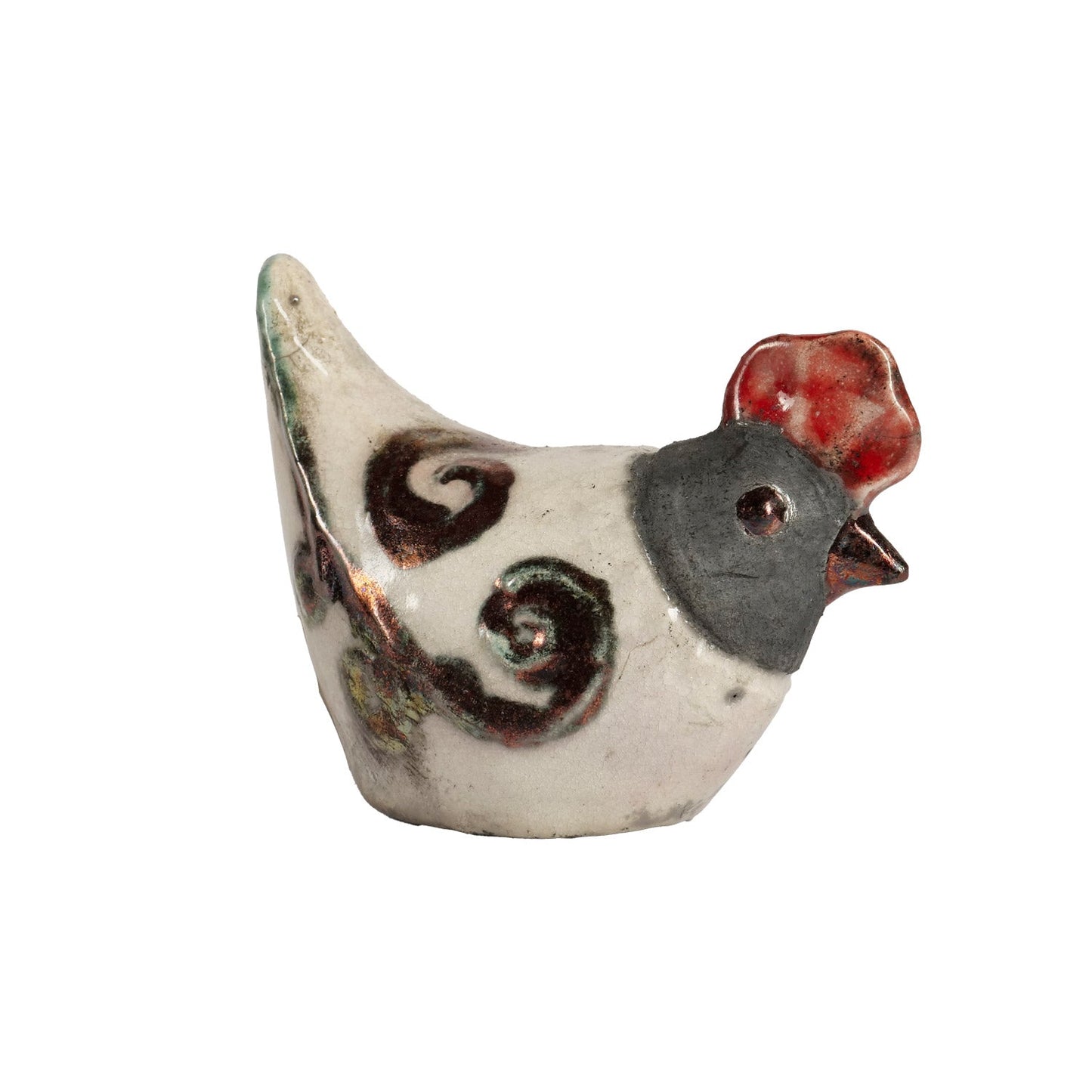 Pavoncella in Ceramica Raku - Artigianato Pasella