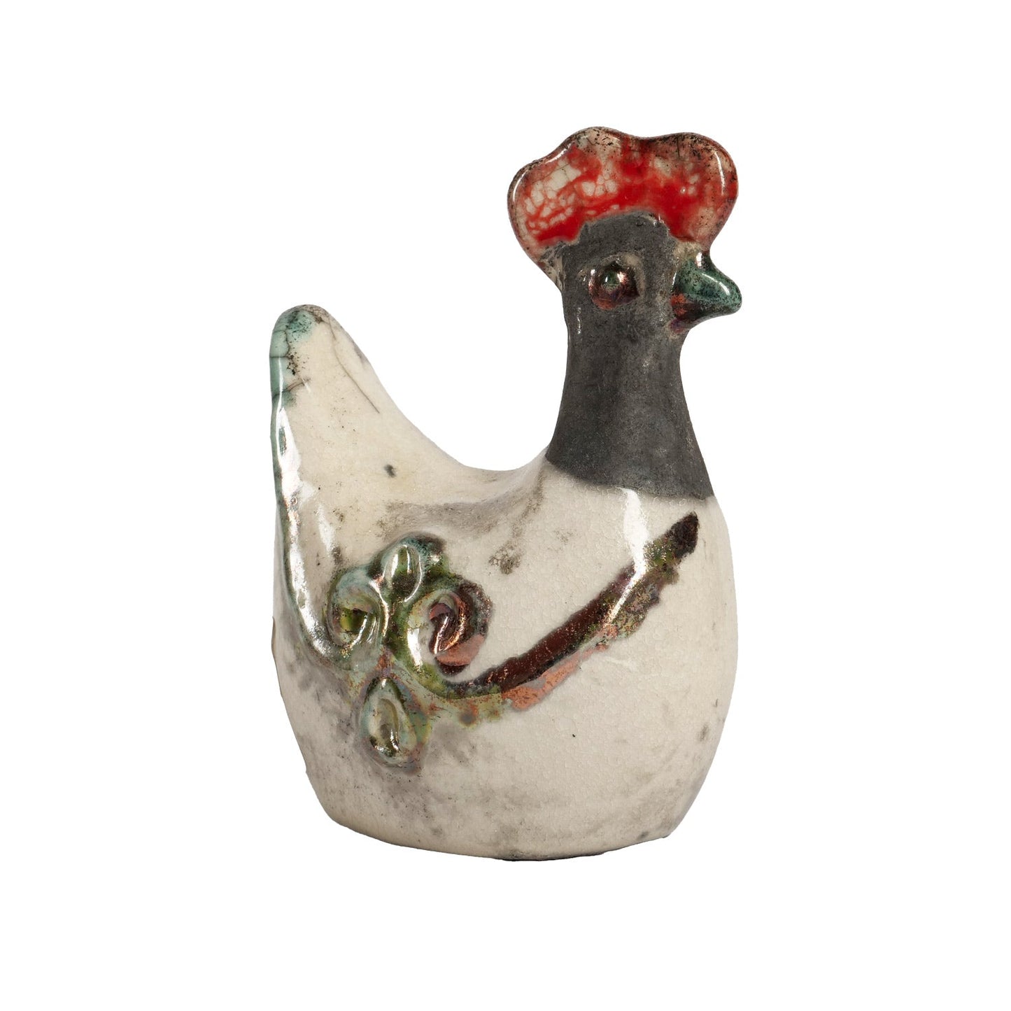 Pavoncella in Ceramica Raku - Artigianato Pasella