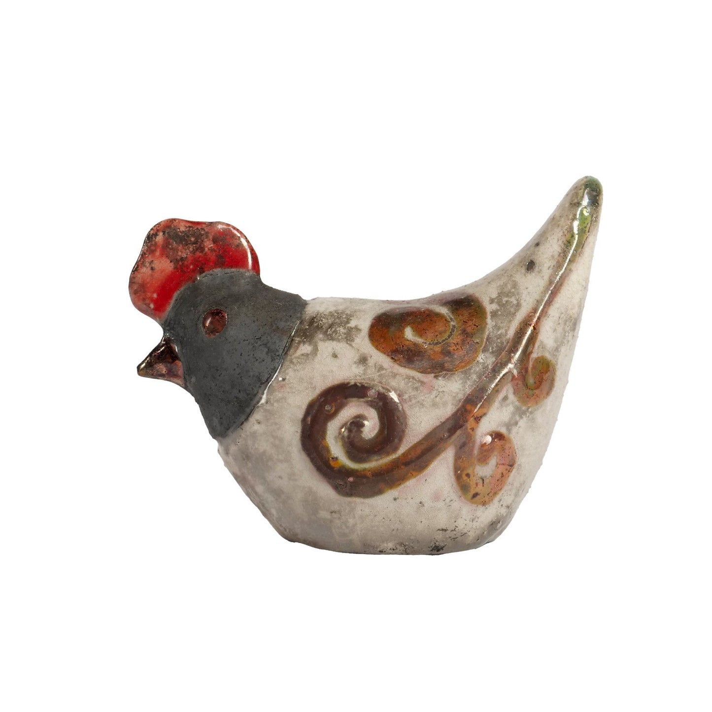 Pavoncella in Ceramica Raku - Artigianato Pasella