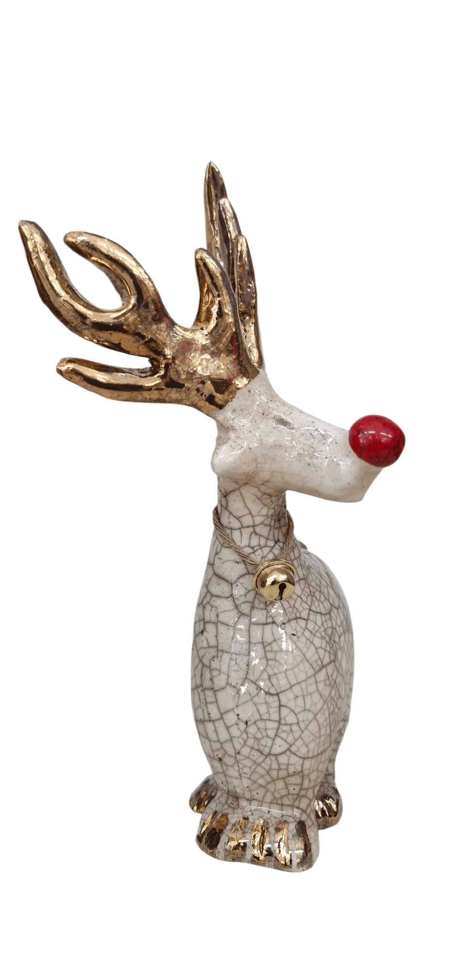 Renna in Ceramica Raku - Artigianato Pasella