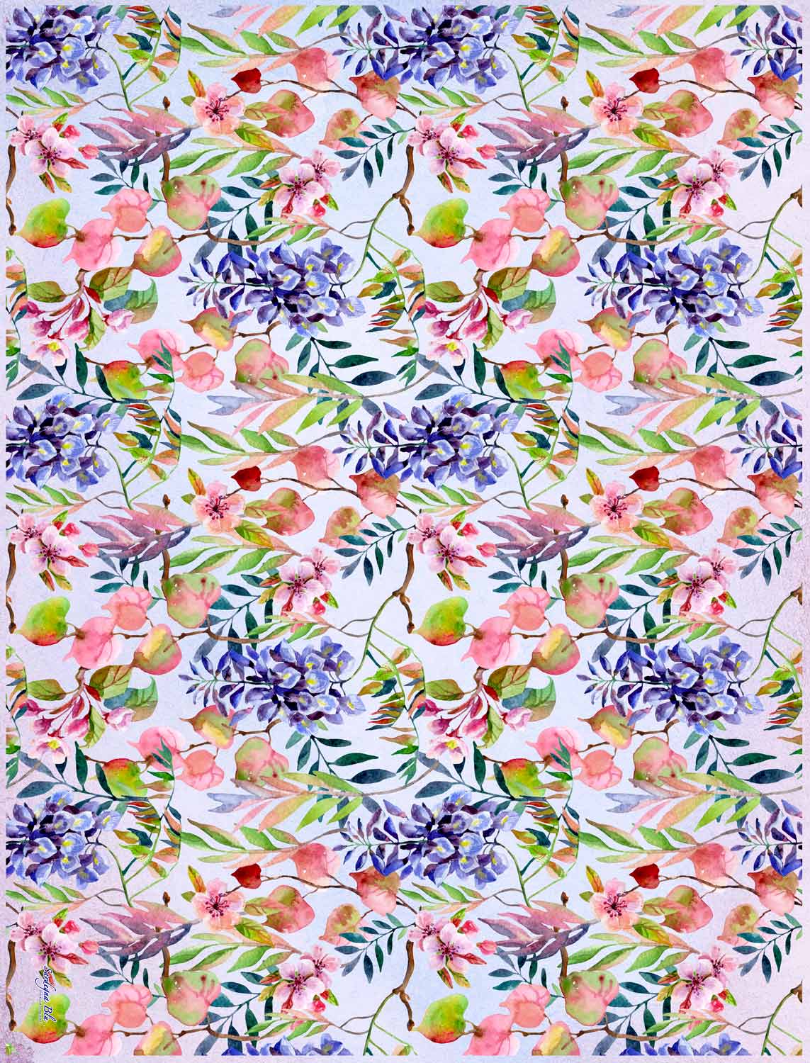 Tovaglia Fiori Lilla - Artigianato Pasella