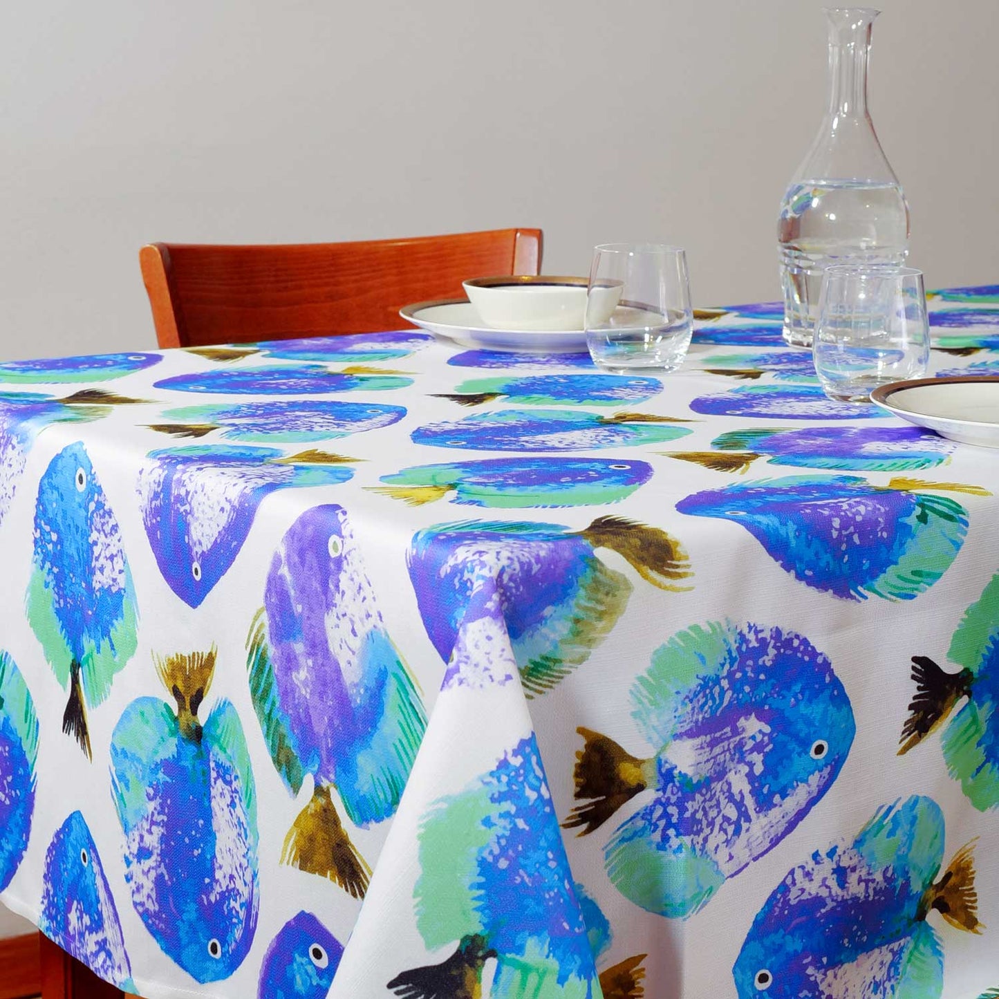 Tovaglia Pesci Blu - Artigianato Pasella