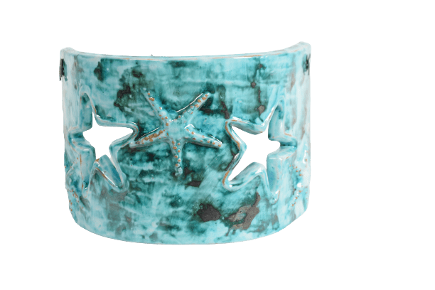 Applique stella rilievo, colore mare, piccola - Artigianato Pasella