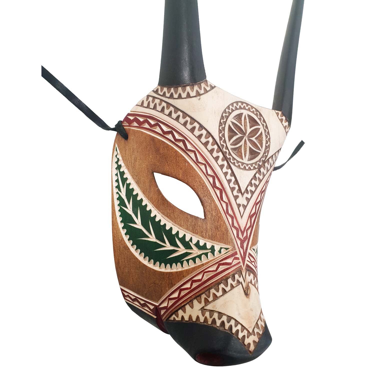 Maschera Boes originale adulto, sfondo chiaro - Artigianato Pasella
