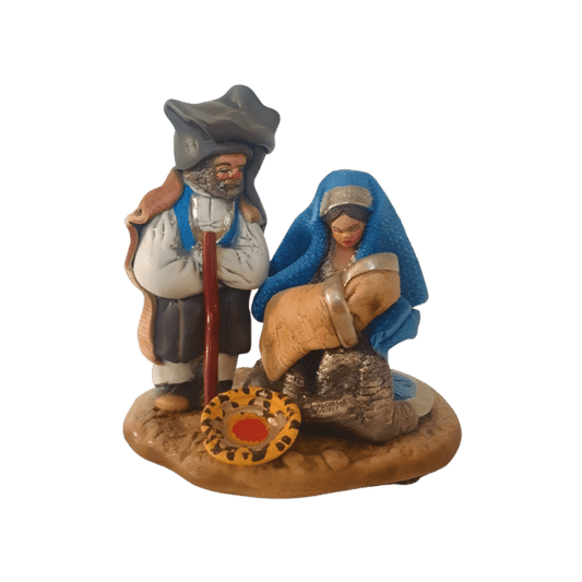 Natività cm 10 in ceramica sarda San Filippo - Artigianato Pasella