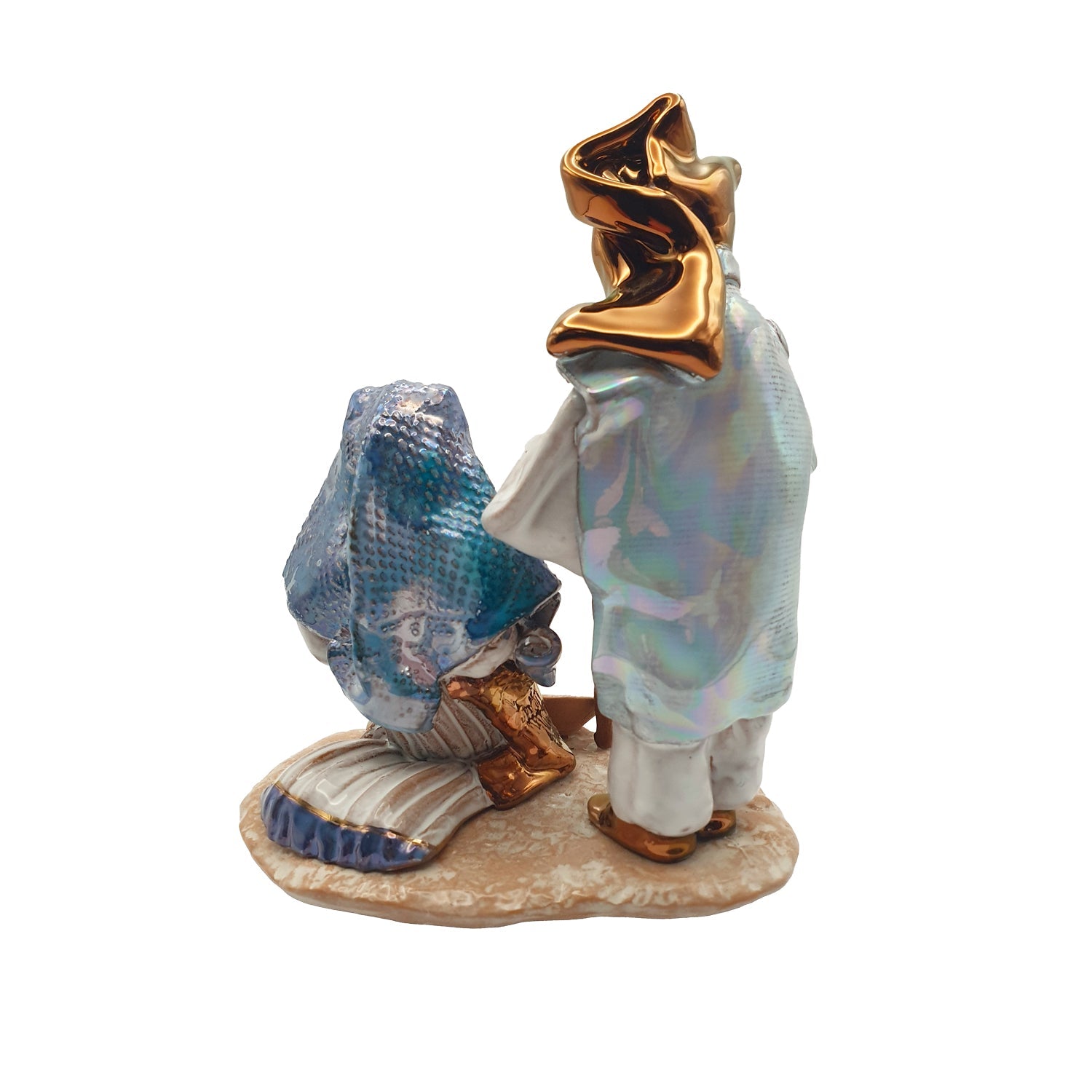 Presepe ceramica sarda, lucido, cm 16 - Artigianato Pasella