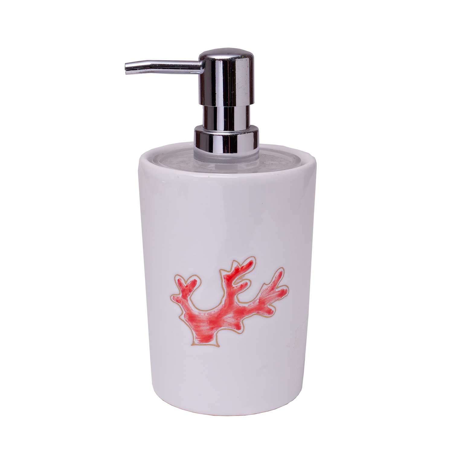Set da bagno di 3 pezzi con motivo corallo rosso - Artigianato Pasella