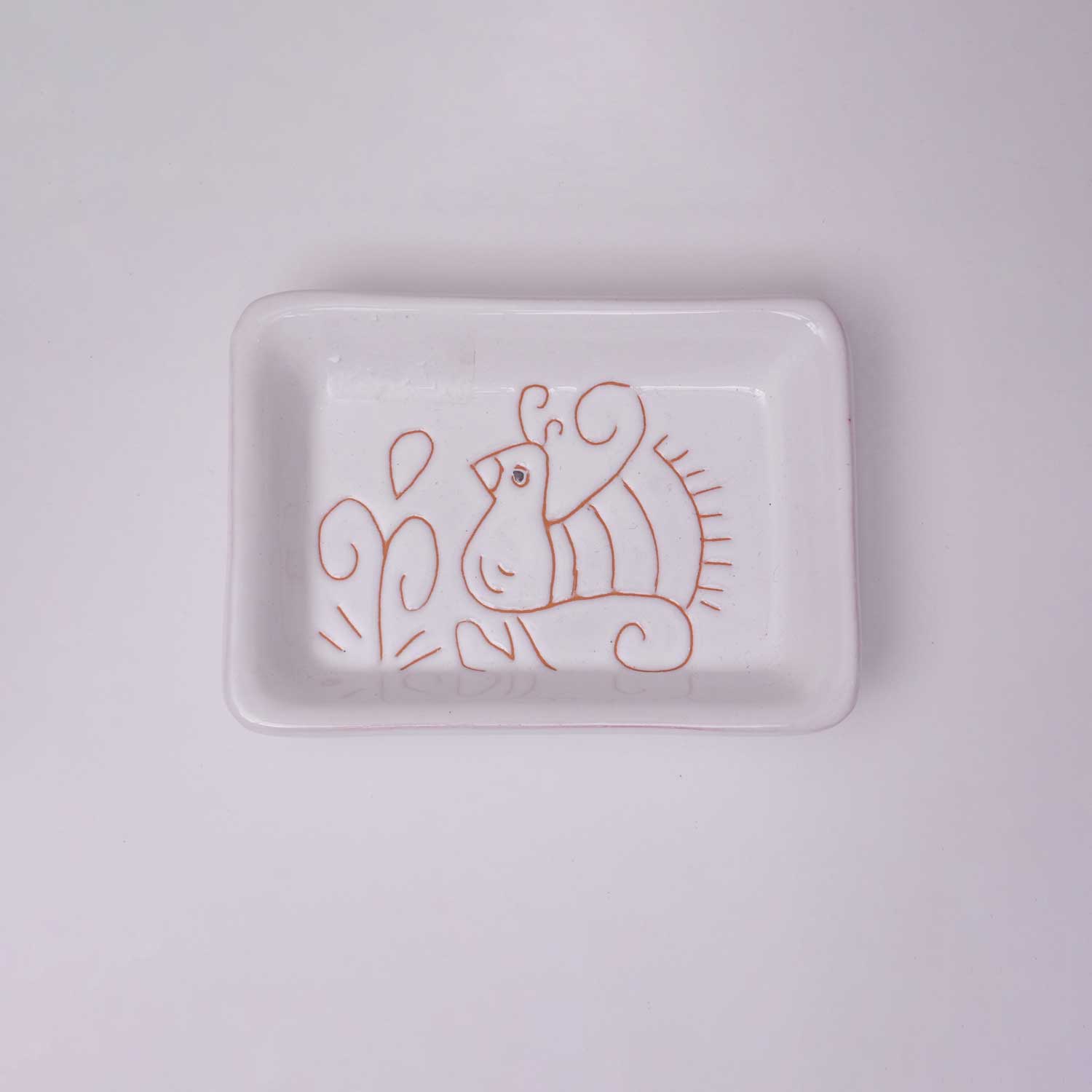 Set da bagno di 3 pezzi con motivo pavoncella bianca - Artigianato Pasella