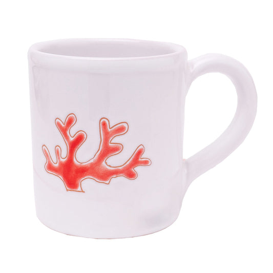 Tazza Mug con manico con motivo corallo rosso - Artigianato Pasella