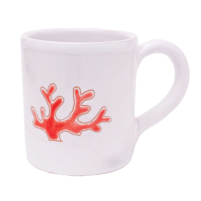 Tazza Mug con manico con motivo corallo rosso - Artigianato Pasella