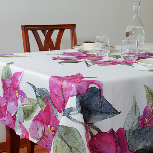 Tovaglia con decorazione Bougainville - Artigianato Pasella