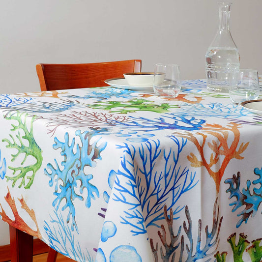 Tovaglia con decorazione dei coralli - Artigianato Pasella