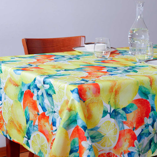 Tovaglia con decorazione dei limoni - Artigianato Pasella