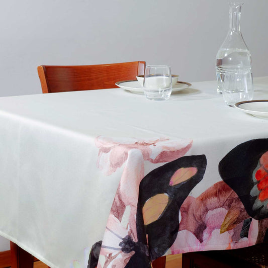 Tovaglia con decoro farfalle - Artigianato Pasella