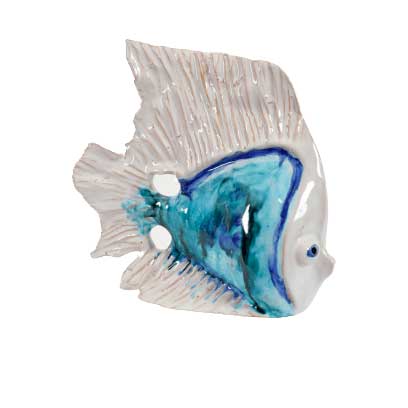 Pesce turchese, scultura mini - Artigianato Pasella