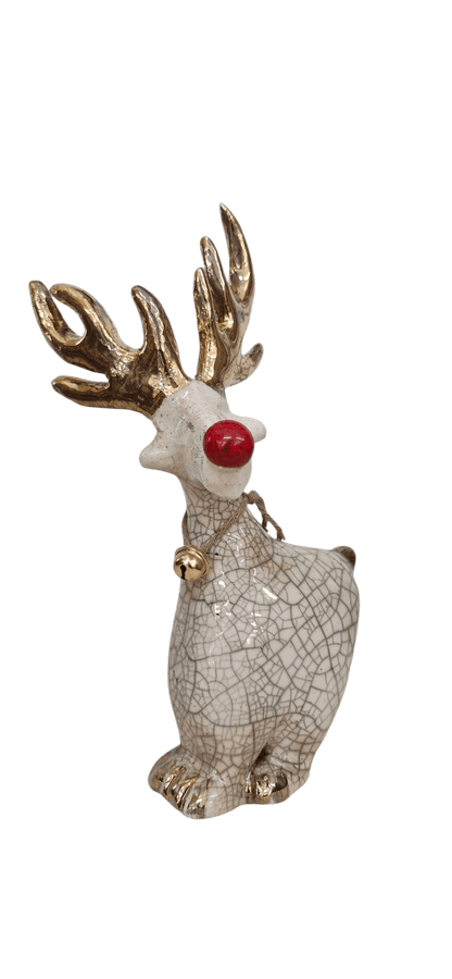 Renna in Ceramica Raku - Artigianato Pasella