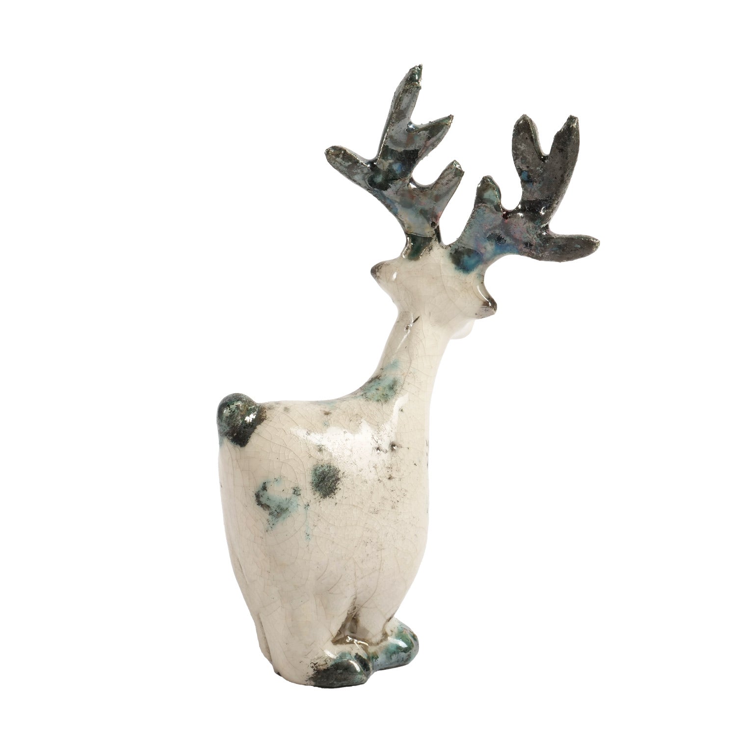 Renna in Ceramica Raku - Artigianato Pasella