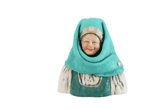 Busto donna con velo verde, 2°misura - Artigianato Pasella