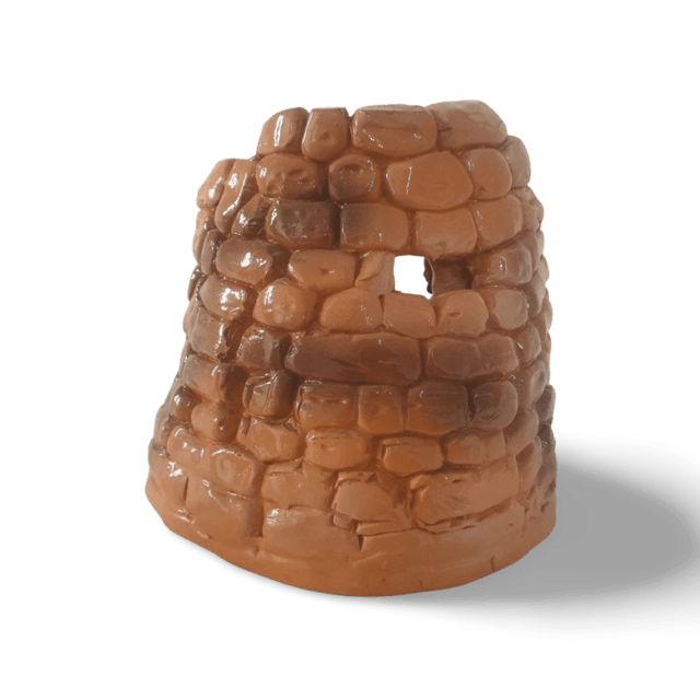 Natività in ceramica con nuraghe, 14 cm - Artigianato Pasella