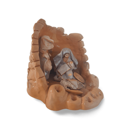 Natività in ceramica con nuraghe, 14 cm - Artigianato Pasella