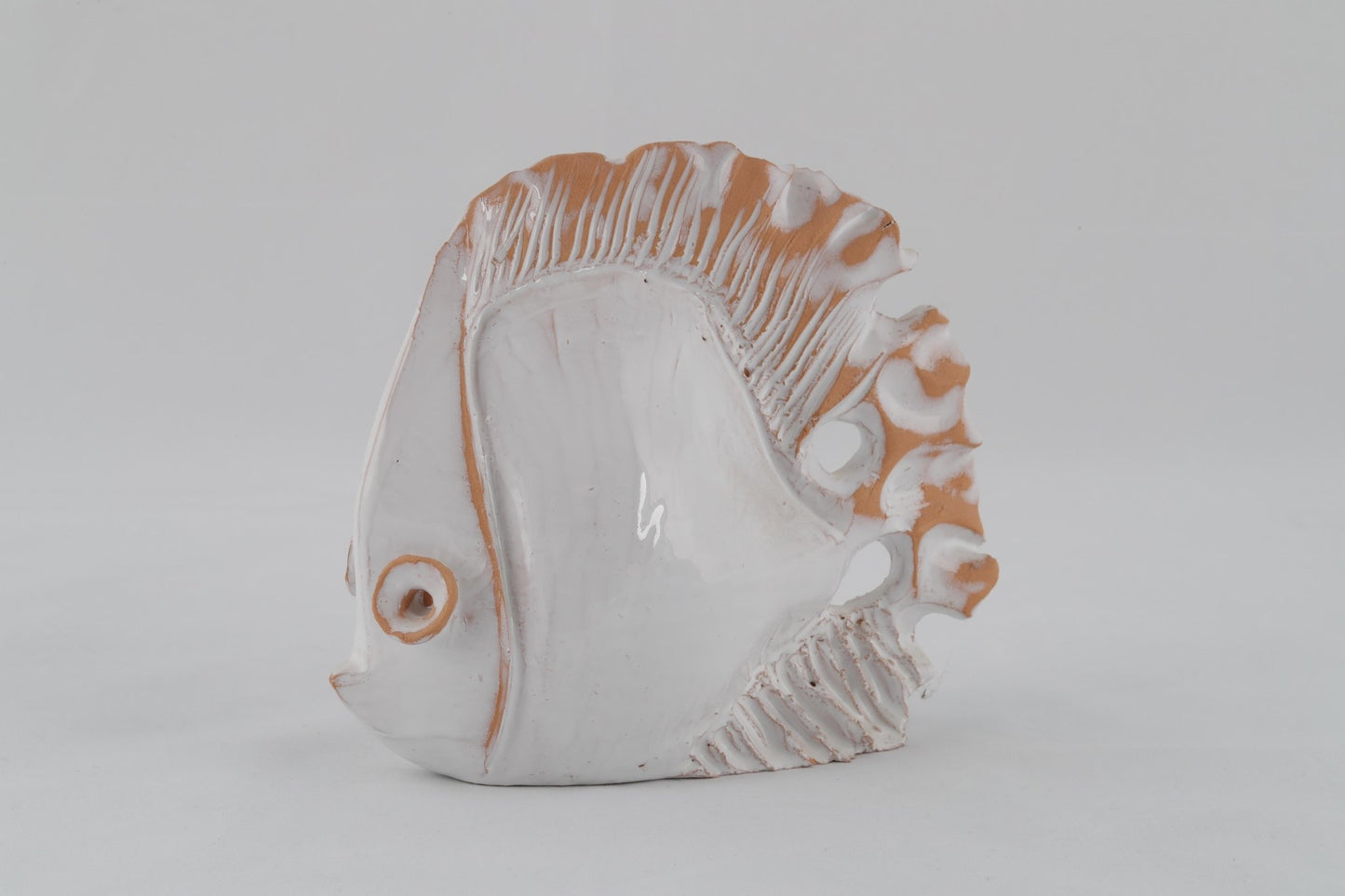 Pesce bianco, scultura media - Artigianato Pasella
