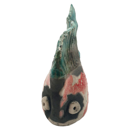 Pesce raku, rosso, 10 cm - Artigianato Pasella