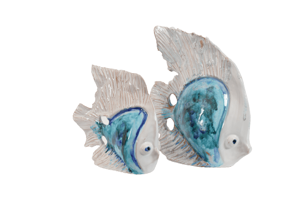 Pesce turchese, scultura mini - Artigianato Pasella