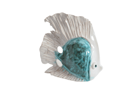 Pesce turchese, scultura piccola - Artigianato Pasella