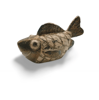Scultura pesce ceramica raku, modello B - Artigianato Pasella