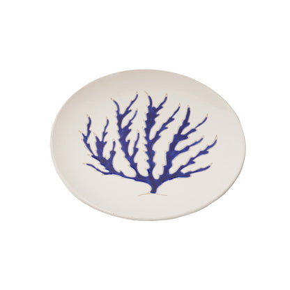 Set piatti con motivo corallo blu - Artigianato Pasella