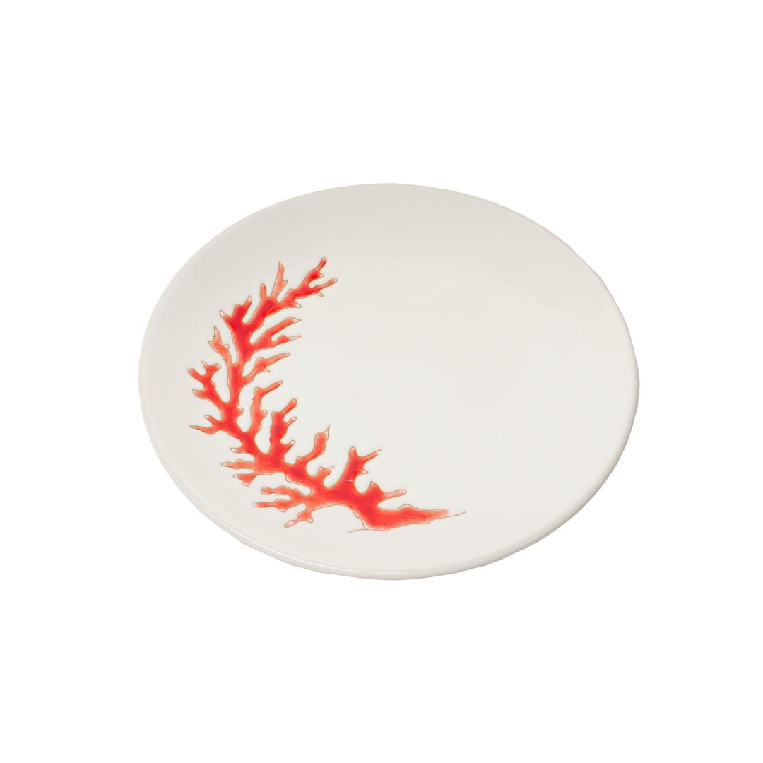Set piatti con motivo corallo rosso - Artigianato Pasella