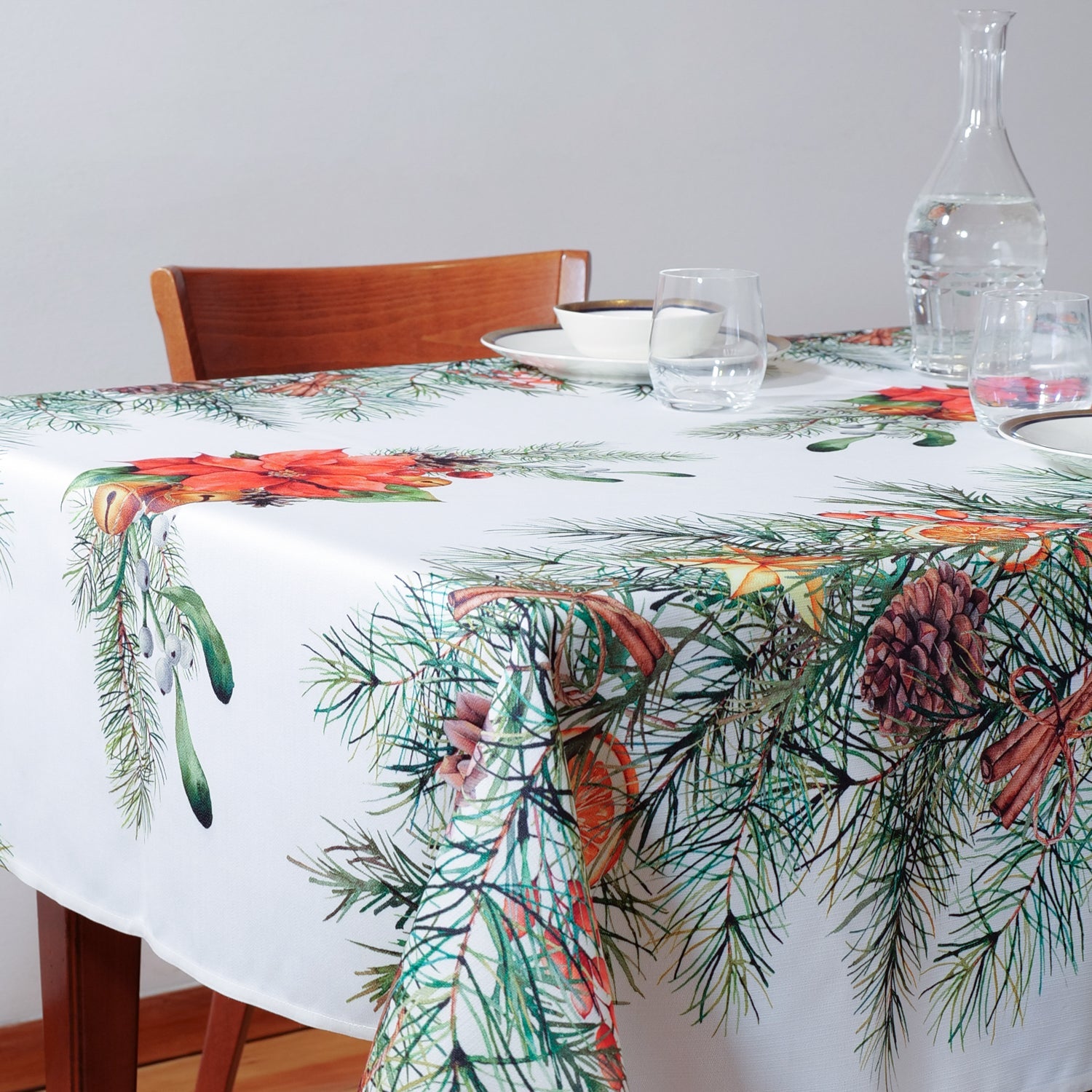 Tovaglia con decorazioni Natale - Artigianato Pasella
